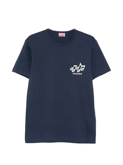 Kenzo Logo-print Short-sleeve T-shirt In Blue