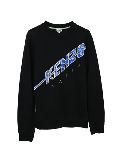 Pre-owned Kenzo Logo-print Sweatshirt In Black