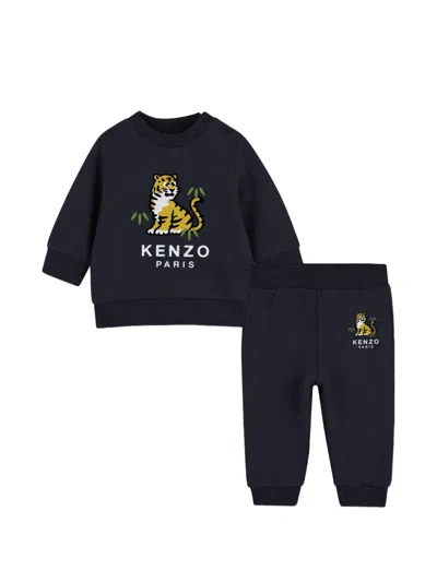 Kenzo Babies' Logo-print Track Pants In Black