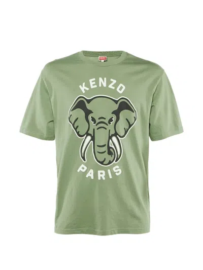 Pre-owned Kenzo Logo-print T-shirt In Green