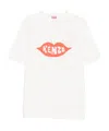 Kenzo Graphic Print Round Neck Short Sleeve T-shirt In Metallic