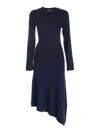 Kenzo Asymmetrical Dress In Blue
