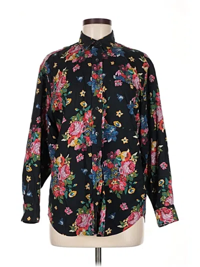 Pre-owned Kenzo Long Sleeve Button Down Shirt In Black