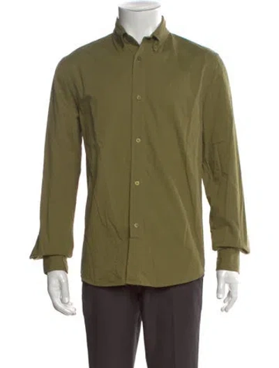 Pre-owned Kenzo Long Sleeve Dress Shirt In Green
