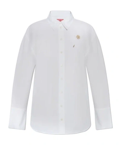 KENZO KENZO LOGO DETAILED SHIRT