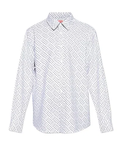 KENZO KENZO LOGO EMBROIDERED SHIRT