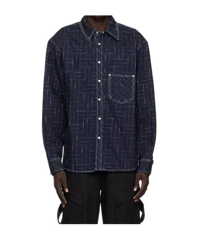Kenzo Long Sleeve Shirt In Blue