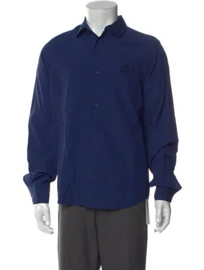 Pre-owned Kenzo Long Sleeve Shirt In Blue