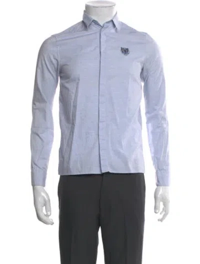 Pre-owned Kenzo Long Sleeve Shirt In Blue
