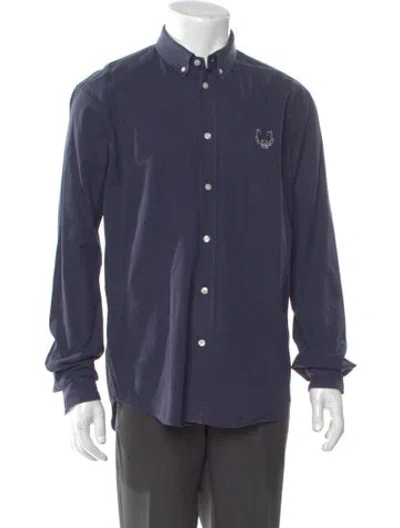 Pre-owned Kenzo Long Sleeve Shirt In Blue