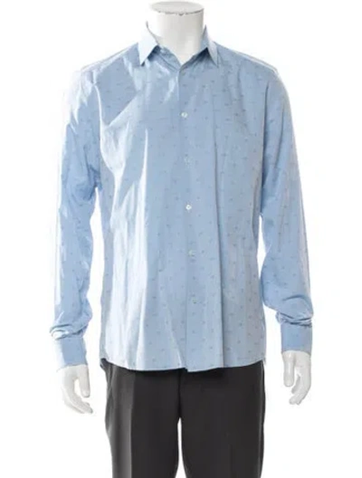 Pre-owned Kenzo Long Sleeve Shirt In Blue