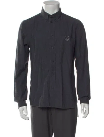 Pre-owned Kenzo Long Sleeve Shirt In Gray