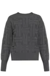 Kenzo Geometric-pattern Knitwear Sweater In Gray