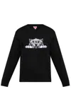 Kenzo Sweatshirt With A Distinctive Tiger Head In Black