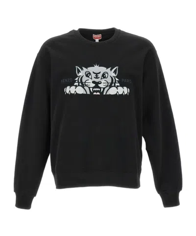 KENZO KENZO TIGER EMBROIDERED CREWNECK SWEATSHIRT