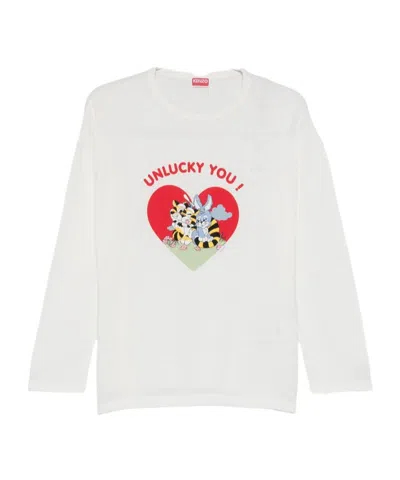 KENZO 'KENZO CARTOON' LONG SLEEVE T-SHIRT IN COTTON