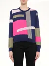 Kenzo Geometric-pattern Long-sleeve Sweater In Multi
