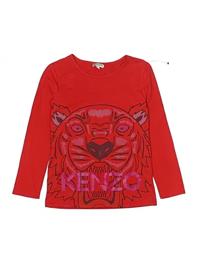 Pre-owned Kenzo Kids' Long Sleeve T-shirt In Red