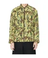 Kenzo Camouflage Pattern Blazer Front Pockets In Green
