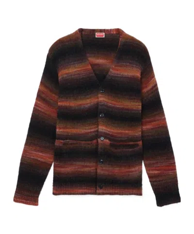 Kenzo Long-sleeved Cardigan In Black