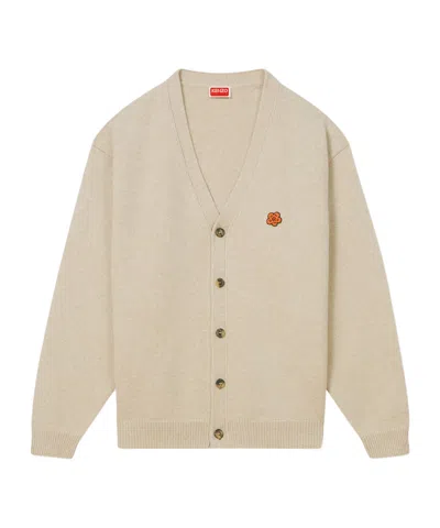 Kenzo Long-sleeved Cardigan In Nude