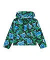 Kenzo Peonies Print Windbreaker Jacket In Green