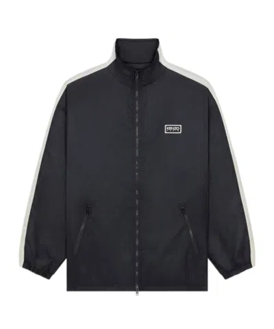Kenzo Long-sleeved Casual Jacket With Standing Collar In Black