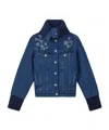 Kenzo Long-sleeved Denim Jacket In Blue