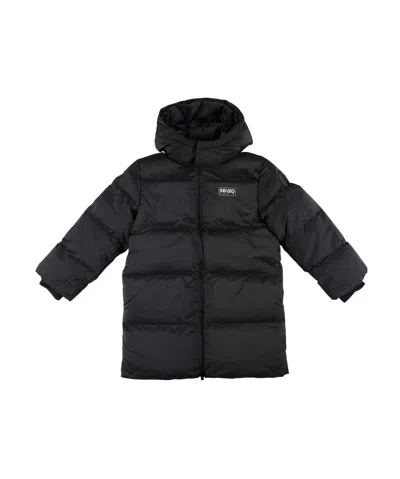 Kenzo Long-sleeved Down Jacket In Black