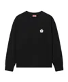 Kenzo Long-sleeved Embroidered Hoodie In Black