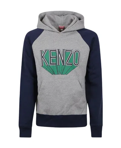 Kenzo Long-sleeved Hoodie In Black