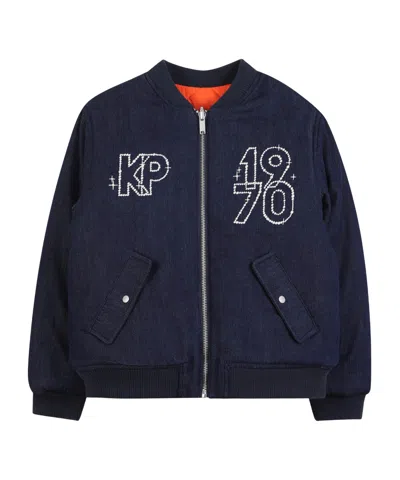 Kenzo Long-sleeved Jacket In Blue