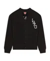 Kenzo Long-sleeved Knitted Cardigan In Black