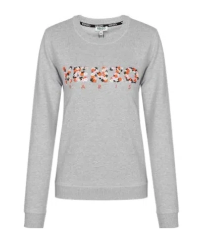 Kenzo Long-sleeved Pullover In Gray