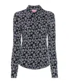 Kenzo Floral Print Long Sleeve Top In Black