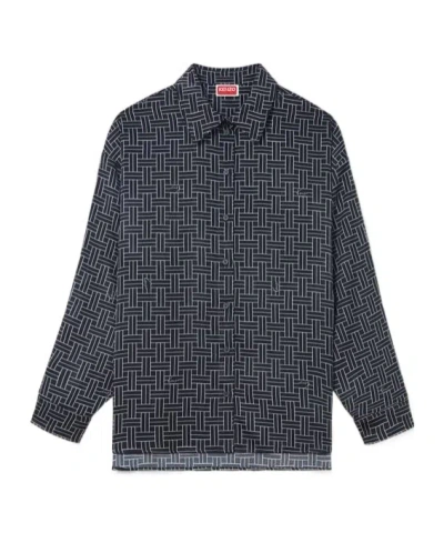 Kenzo Long-sleeved Shirt In Black