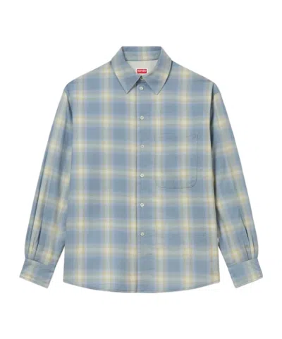 Kenzo Long-sleeved Shirt In Blue