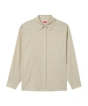 Kenzo Dropped Shoulder Weave Jacquard Shirt In Nude