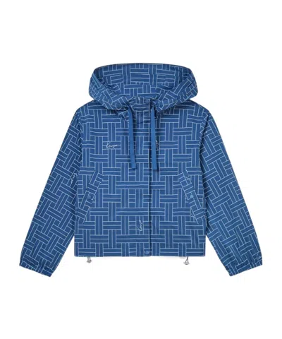 Kenzo Long-sleeved Short Casual Jacket In Blue