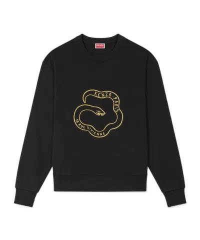 Kenzo Long-sleeved Sweater In Black