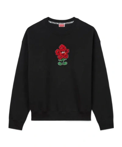 Kenzo Long-sleeved Sweater In Black