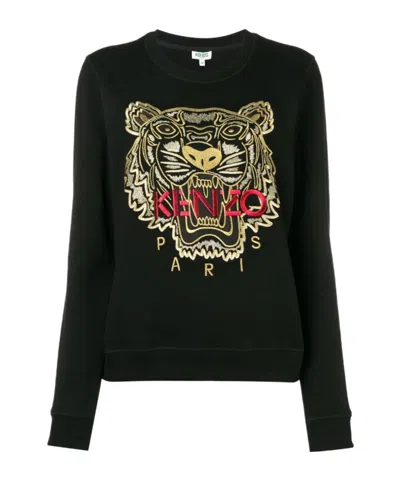 Kenzo Long-sleeved Sweater In Black