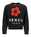 Kenzo Logo Printed Crewneck Sweatshirt In Black
