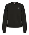 Kenzo Happy Tiger Embroidered Classic Sweatshirt Sweatshirts Black In Black