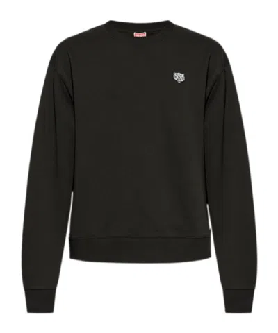 KENZO KENZO LOGO PATCH CREWNECK SWEATSHIRT