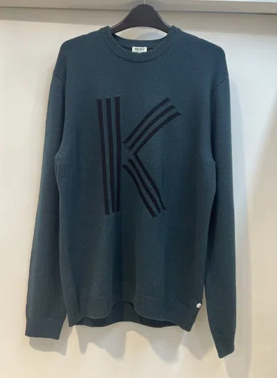 Kenzo Long-sleeved Sweater In Blue
