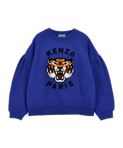 Kenzo Kids' Long-sleeved Sweater In Blue