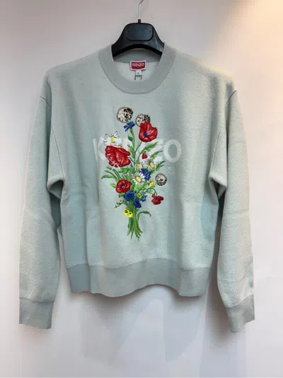 Kenzo Long-sleeved Sweater In Gray