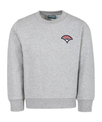 Kenzo Long-sleeved Sweater In Gray