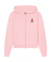 Kenzo Embroidered Tiger Long Sleeve Sweater In Pink